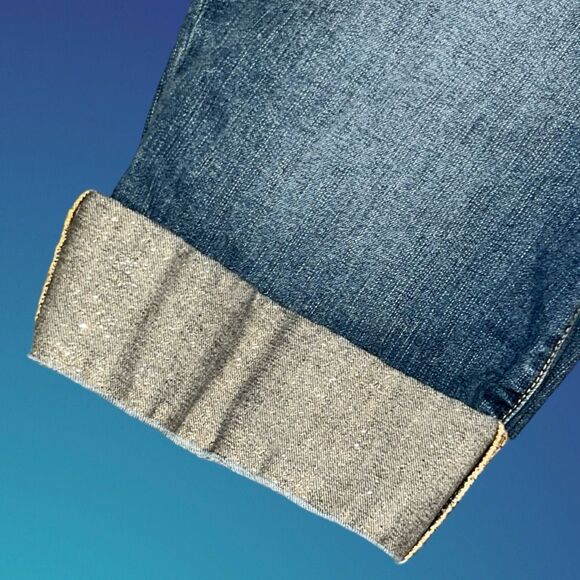 Plus Size Torrid Capri Glitter Cuff Denim Capris Size 24 #66 - Picture 4 of 5